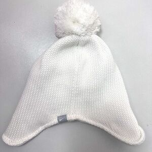 Nike Golf Beanie Pom Ear Flaps White Lined Women’s One Size Ski Snow Warm